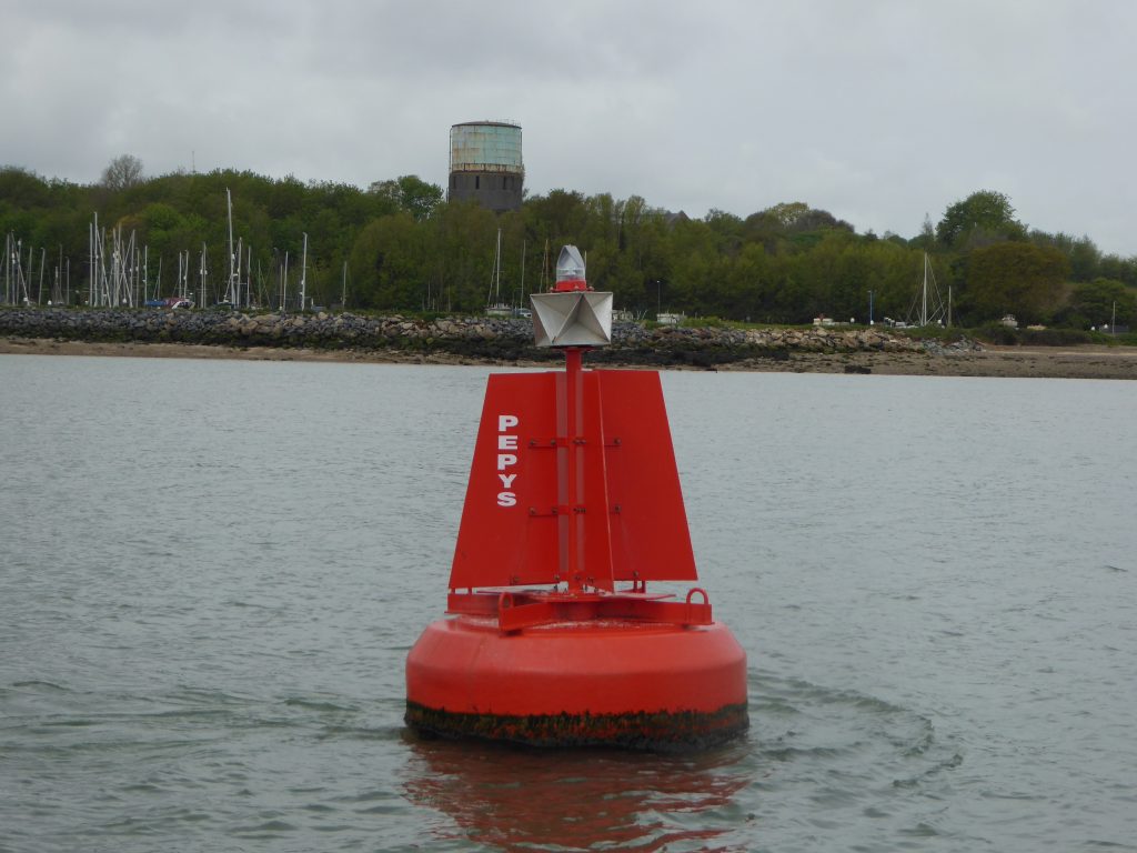 Pepys PHM in the Orwell 2021 with Shotley Water Tower, Martello M in the background.