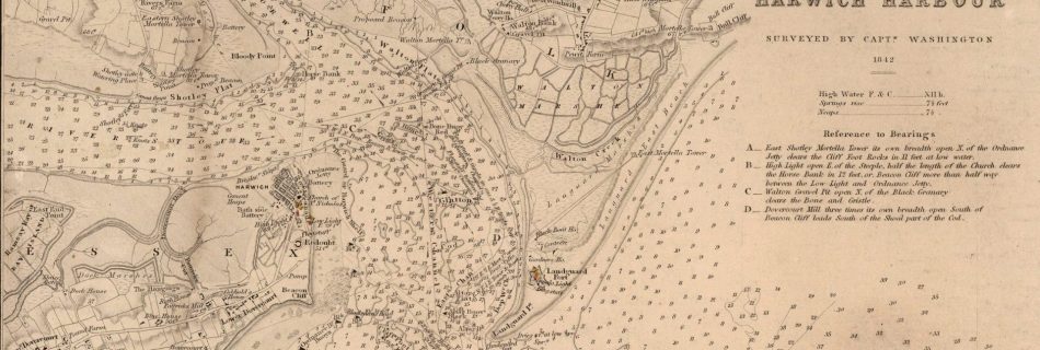 1845 Thames Chart - Imray - Harwich extract by Washington