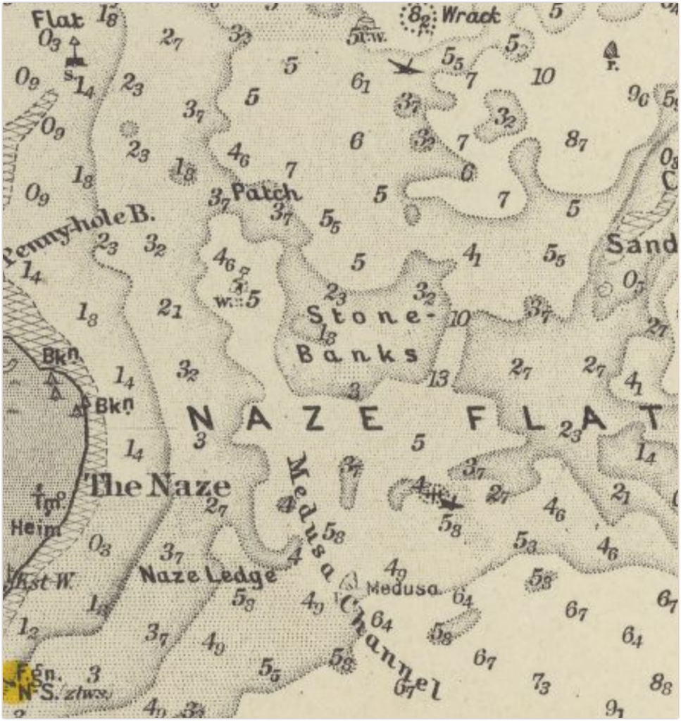 Dungeness bis Orfordness und Strasse von Dover Published: 1945; 'Reproduced with the permission of the National Library of Scotland'