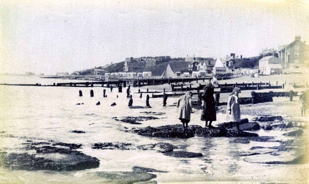 1890 Ledge and pier – Note Martello R in centre – Photo Rural East Suffolk in Old Photographs FB Group
