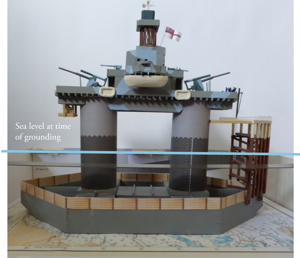 Roughs sea level at time of grounding