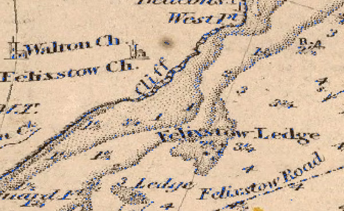 1852 Thames Estuary Washington extract Felixstow Ledge