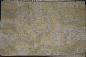 1948 Thames Wharfage Chart No. 2 from personal collection showing Barge Wharves along the London River from Beckton to Vauxhall Bridge