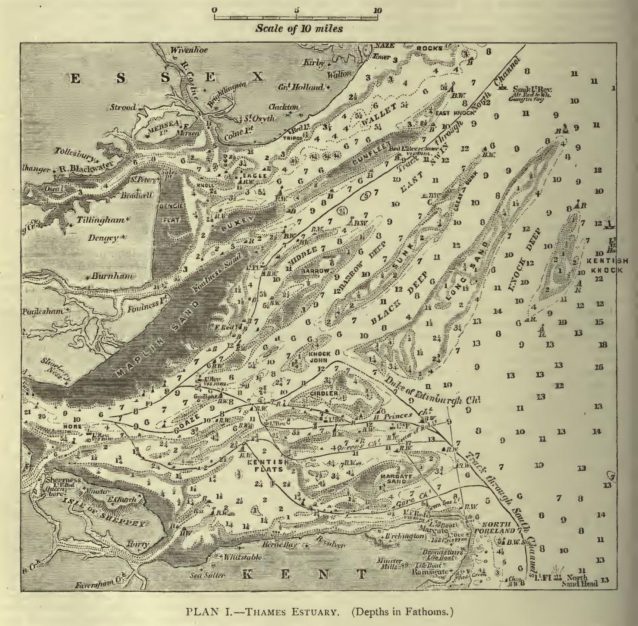 Chart from Tizard, T. H. (Thomas Henry). The Thames Estuary. 1890