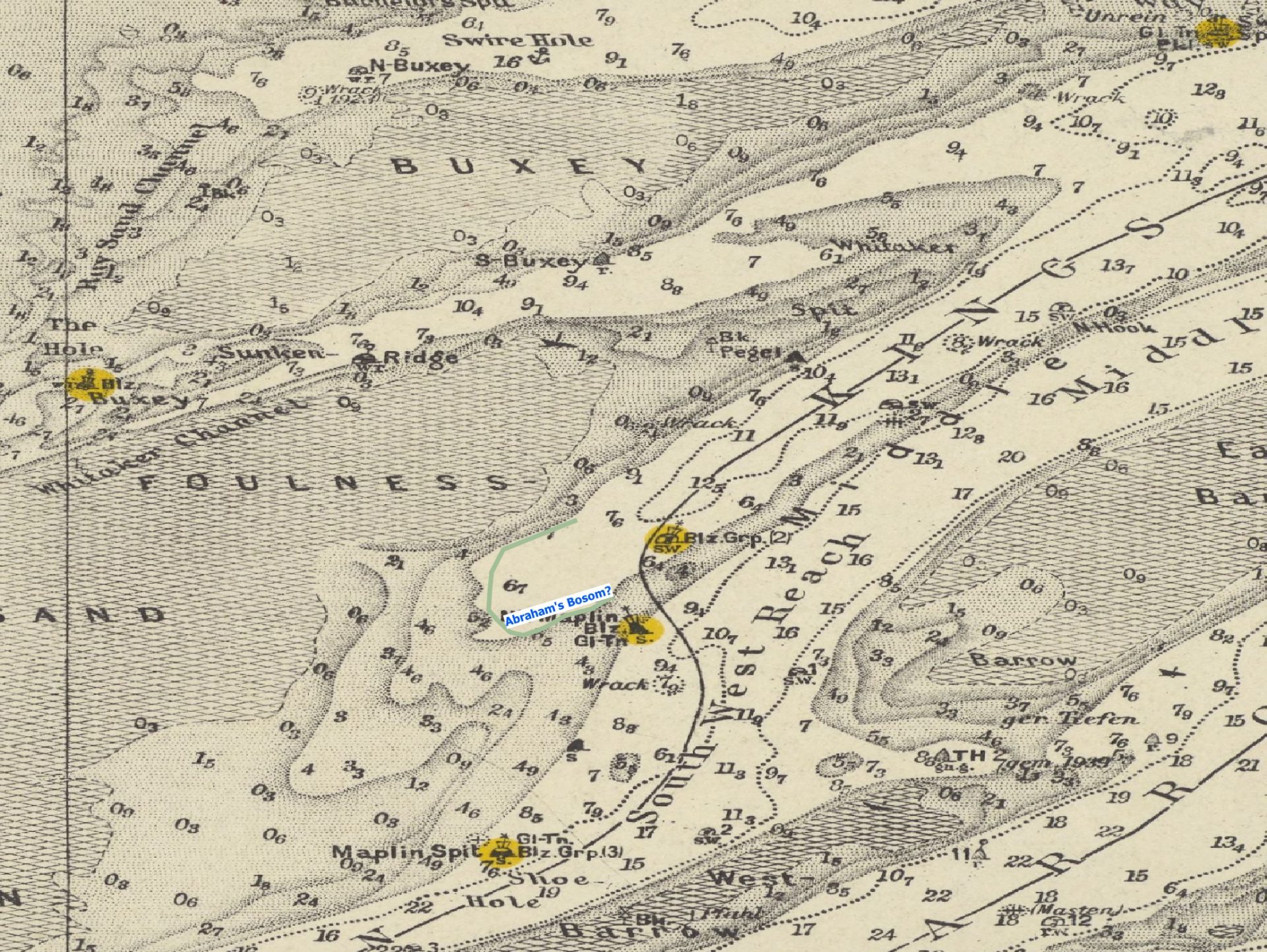 Abrahams Bosom 1945 Kreigsmarine Estuary ex nls and georeferencer