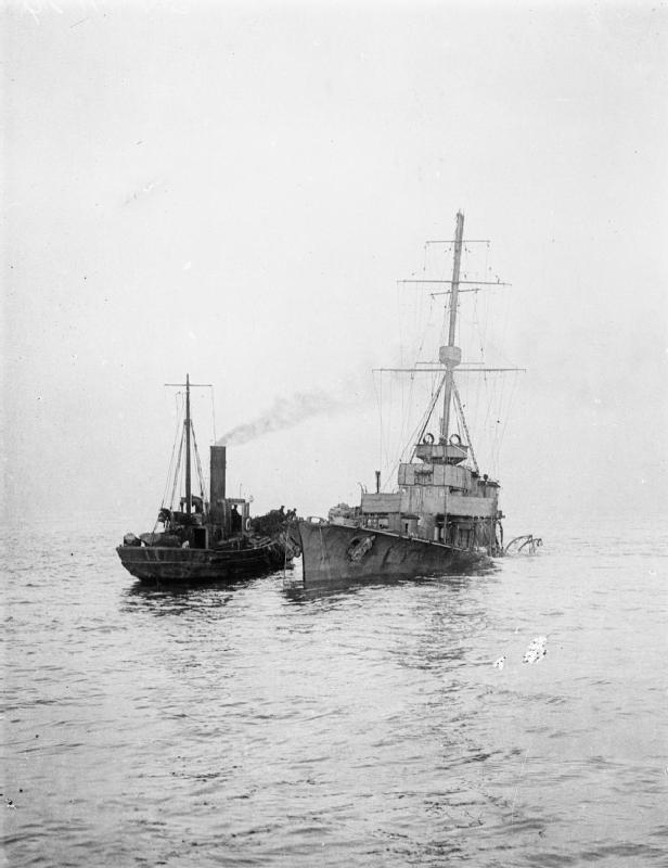 HMS Arethusa 1913 mined