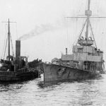 HMS Arethusa (1913) mined cr FI