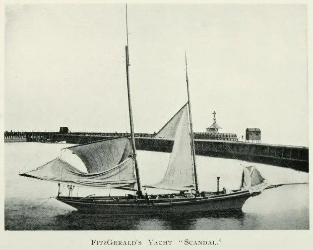 Edward Fitzgerald's Yacht Scandal - at Lowestoft - built in 1863 with a length of around 38' and a draught of 5', good for the Deben, Ore and East Coast.