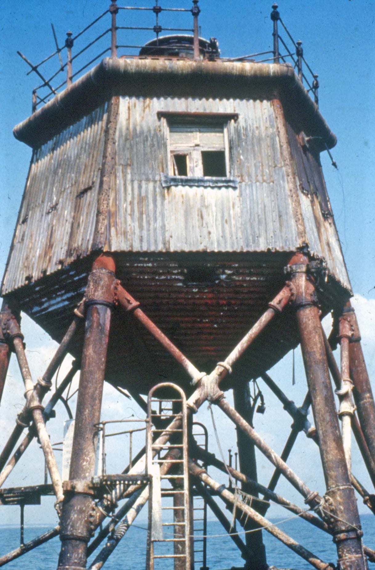 1973 approximately Gunfleet Old Lighthouse:  photographer Nick Catford